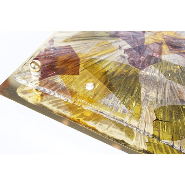 Brass and Murano Glass Flush Mount from La Murrina, 1970s For Sale - Image 6 of 11