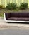 Space Age White Sofa With Aubergine Leather, Circa 1970 For Sale - Image 9 of 12