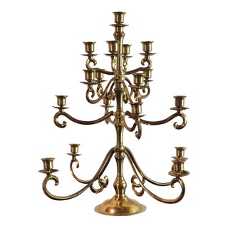 Vintage Brass Candle Holder - 4 Tier. 17 Candle Holders For Sale