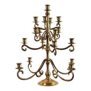 Vintage Brass Candle Holder - 4 Tier. 17 Candle Holders