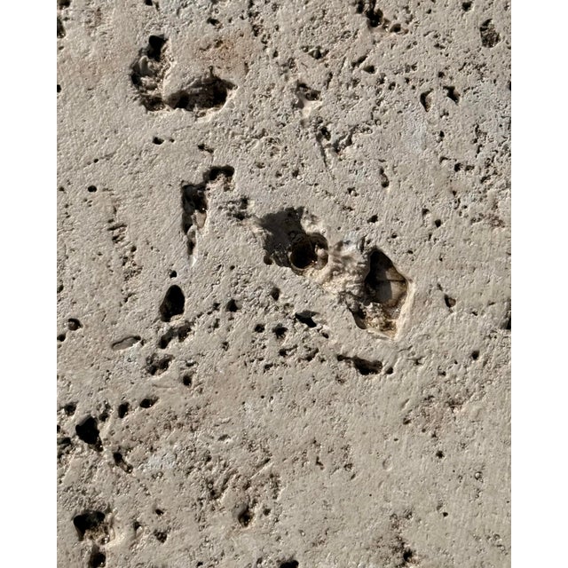 Vintage 1980s Postmodern Biomorphic Gray Fossiliferous Limestone Coffee Table For Sale In New York - Image 6 of 7