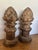 Wood Vintage Pair of Carved Garden Acorns on Pedestal For Sale - Image 7 of 14