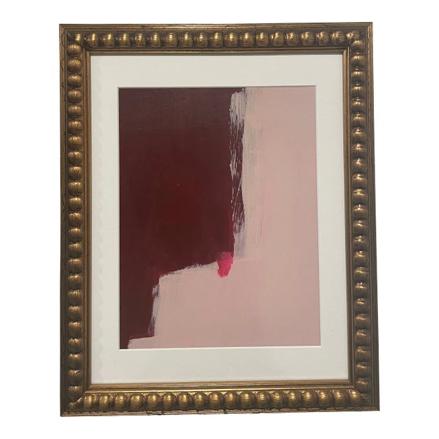 Amanda Carol Collection “Lady in Red”: Abstract Painting, Framed by the Artist For Sale