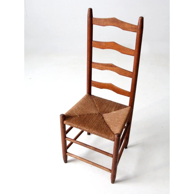 Early 20th Century Vintage Ladder Back Chair For Sale - Image 5 of 12