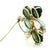 Italian Mid-Century Convertible Aquamarine & Green Tourmaline 14k Brooch Ring For Sale - Image 4 of 14