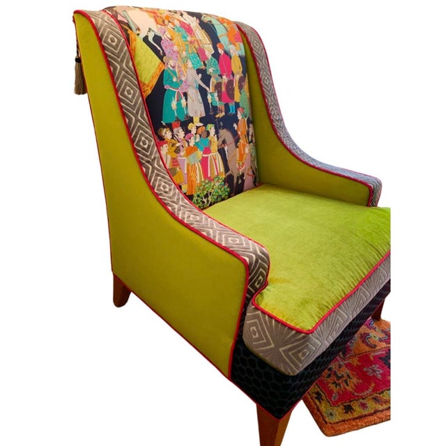 Monica Cortright Designer Accent Chair. Manuel Canovas Textiles Chairish