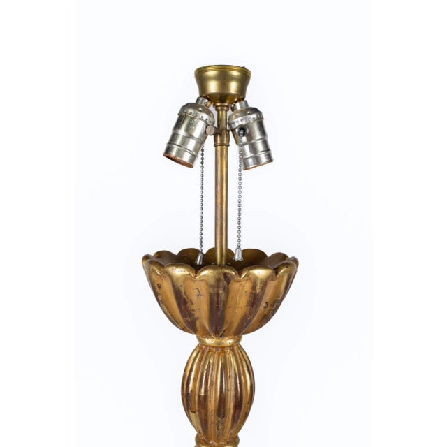 Late 20th Century Gold Painted Floor Lamp For Sale - Image 5 of 7