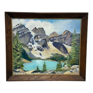 Late 20th Century E. Loper Framed Acrylic on Board of Landscape For Sale