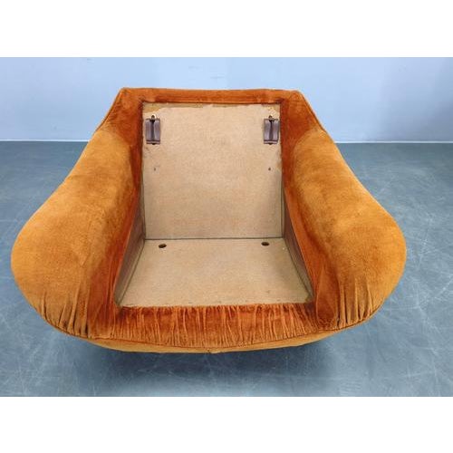 Space Age Italian Lounge Chairs in Orange Upholstery, 1970s, Set of 2 For Sale - Image 11 of 18