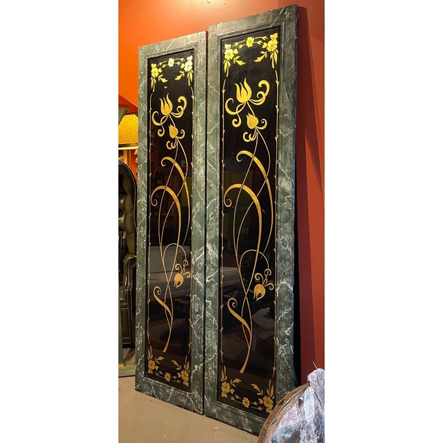 Paris was the original home of these glorious reverse painted side lights. They originally graced a boutique in Paris for...