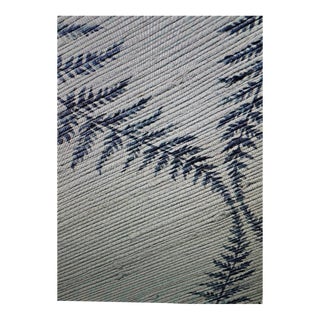 Serena & Lily Gardenside Grasscloth Wallcovering in Indigo Blue For Sale