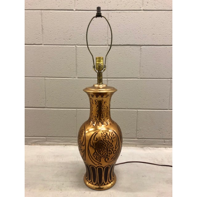 Mid 20th Century Copper Table Lamp For Sale - Image 5 of 13