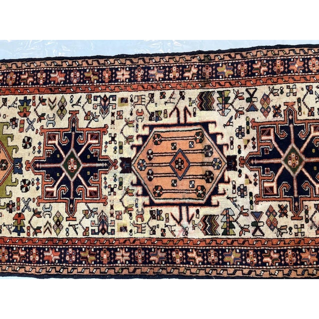 Beige 1970s Persian Heriz , 2'9" X 16' For Sale - Image 8 of 12