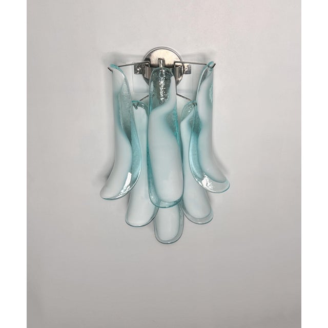 Mid-Century Modern Vintage Italian Murano Wall Lights in the style of Mazzega, 1990, Set of 2 For Sale - Image 3 of 18