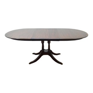 Henkel Harris Mahogany Banded Dining Table For Sale