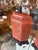 Chinoiserie Vintage Pair of Orange Chinoiserie Ceramic Table Lamps Newly Wired For Sale - Image 3 of 12