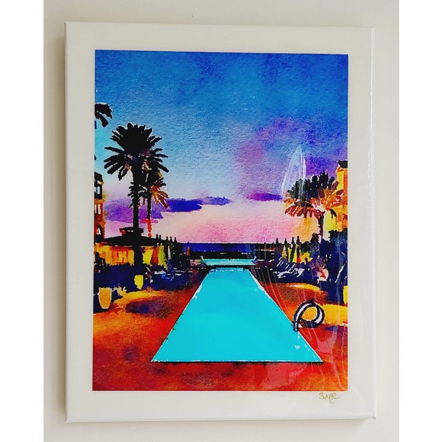 Each art piece in this collection of "Cool Pools & Palms" is an original photograph which has been manipulated digitally...