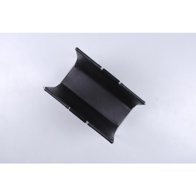 Black Black Skai Magazine Holder by Brabantia, 1970s For Sale - Image 8 of 13