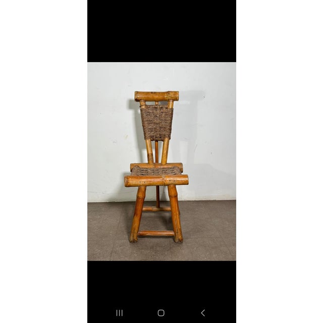 Wood Brazilian Sculptural Bamboo Armchair by José Caldas, 1960s For Sale - Image 7 of 9