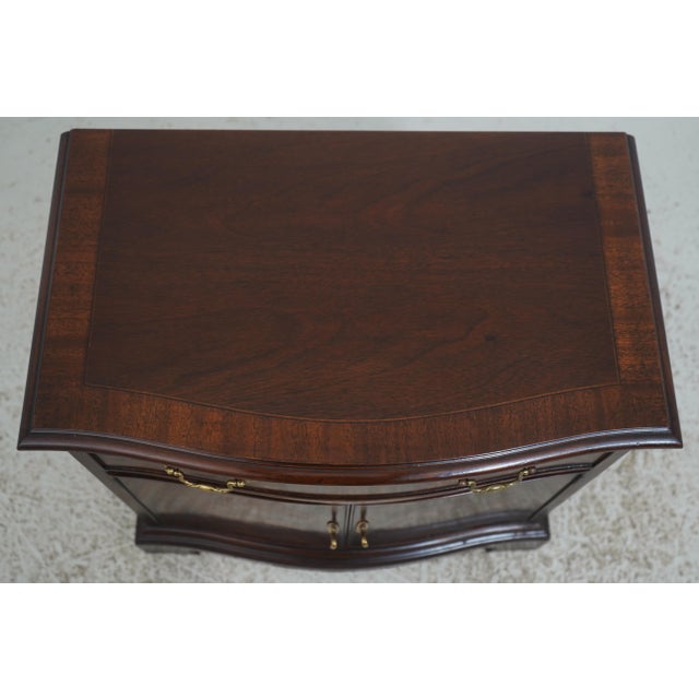 Wood Pair Drexel Heritage Chippendale Mahogany Nightstands For Sale - Image 7 of 18