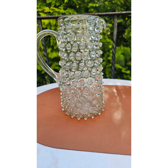 19th Century Glass Pitcher with White For Sale - Image 5 of 7