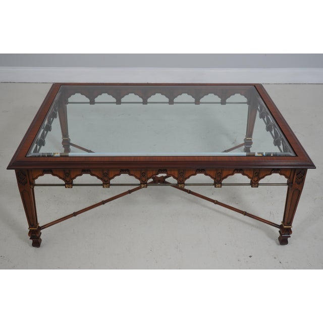 Age: Approx: 10 Years Old Details: British India Collection Beveled Glass Top High Quality Construction Large Impressive...