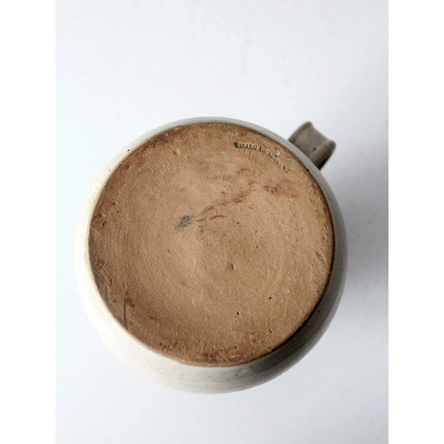 Cream Wizards of Clay Studio Pottery Jug For Sale - Image 8 of 13