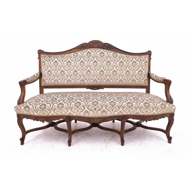 Beige Antique French Sofa, 1910 For Sale - Image 8 of 8