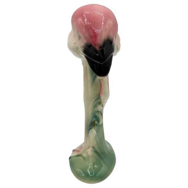 1950s MCM California Pottery Ceramic Searcher Tropical Pink Flamingo Figurine Statue For Sale In Los Angeles - Image 6 of 13