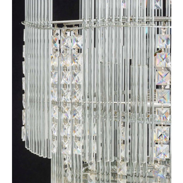 Sciolari Tiered Crystal and Chrome Chandelier For Sale - Image 10 of 10