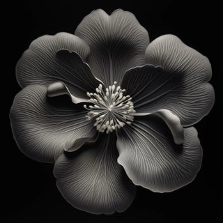 20' X 20' - 'Kalmia Augustifolia' Flower - Black and White Limited Edition Botanical Photography Print, Unframed For Sale
