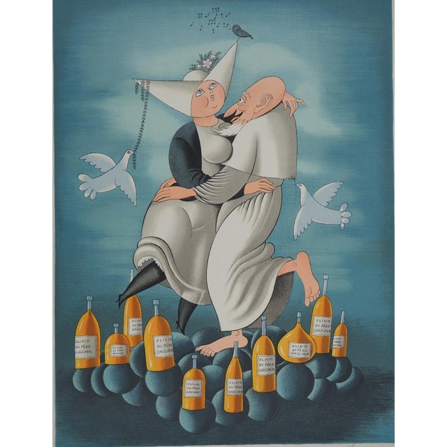 Raymond PEYNET (1908-1999) The Priest and the Nun, 1985 Original lithograph (Atelier Gourdon) Signed in pencil Numbered...