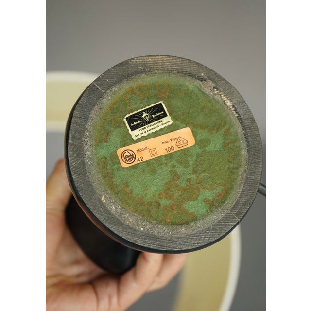 Model 42 Sculptural Ebonised Wood Table Lamp from Temde Leuchten, 1970s For Sale - Image 13 of 14