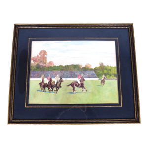 Meadow Brook Polo Match Watercolor by Harold Paul Murray