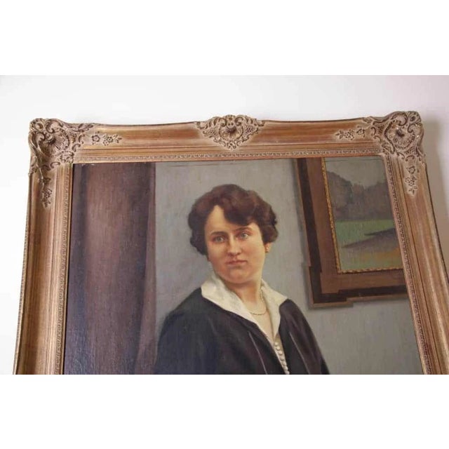2000 - 2009 Georges Rombaut, Portrait of a Lady, 1931, Oil on Canvas For Sale - Image 5 of 8