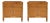 Mid-Century Modern Rattan & Bamboo Wrapped Nightstands Signed Bielecky Brothers For Sale
