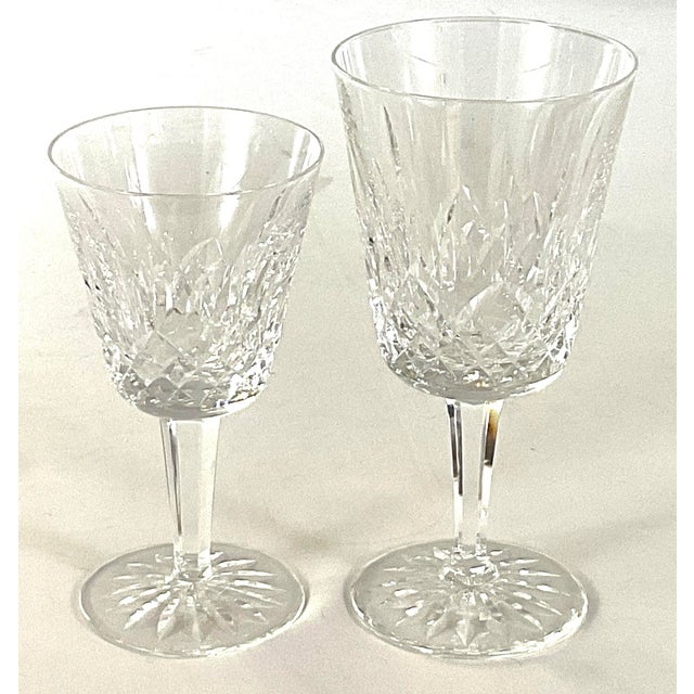 Transparent 1980s Waterford, Crystal of Ireland, Lismore, 7 Inch High, 6 Ounce Wines - Set of Six For Sale - Image 8 of 8