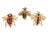 These adorable set of 3 small pins are crafted from 14k yellow gold featuring 3 bees they all have double carved wings;...