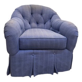 21st Century Vintage Designer Kravet Swivel Chair For Sale
