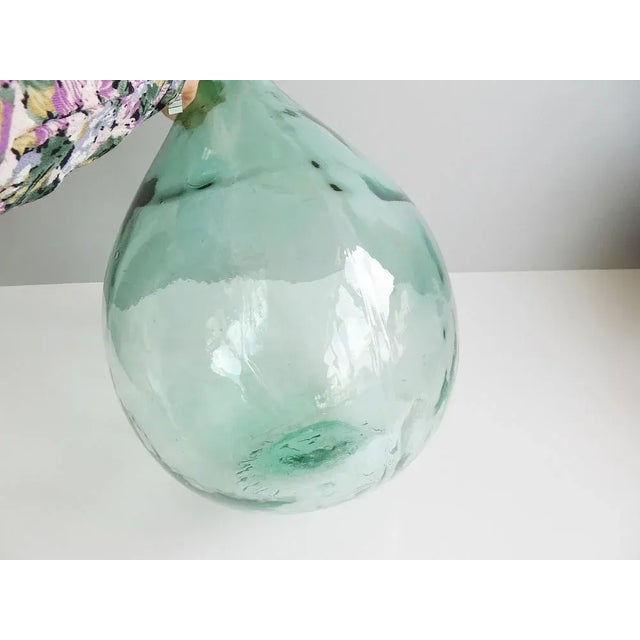 1950s Vintage Light Green Glass Balloon Bottle, 1950s For Sale - Image 5 of 11