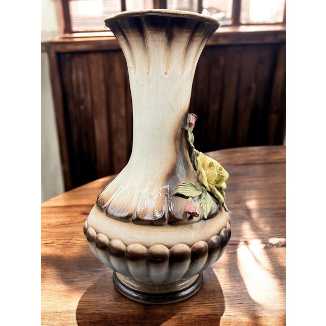 Vase with Roses by Capodimonte, 1950s For Sale - Image 4 of 18