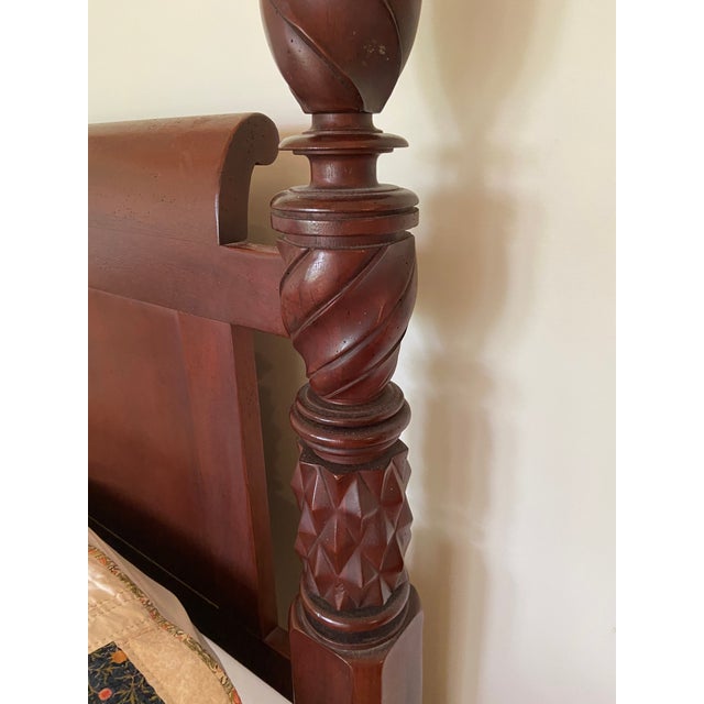 Baker Furniture Company Vintage Ca 1989 Canopy King Size Bed, Frame Only For Sale - Image 4 of 4