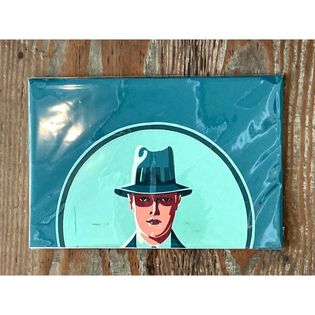 Mid 20th Century Vintage Figurative Painting of Man in Hat on Paper For Sale - Image 5 of 12