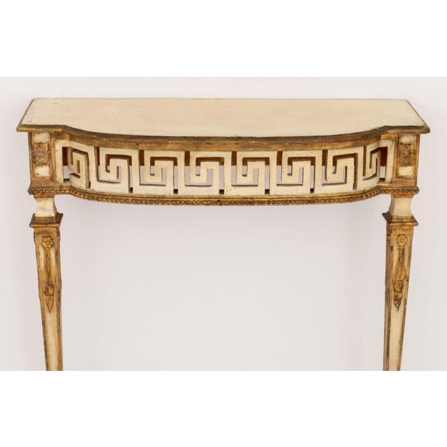 Neoclassical Italian Neoclassical Style Painted Console Table For Sale - Image 3 of 9