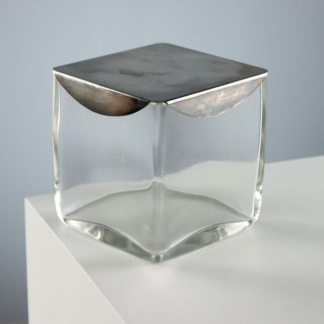 Glass and Metal Box by Lino Sabattini For Sale - Image 3 of 8