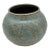 Vintage Studio Pottery Round Planter Vase in Grey & Light Blue, Signed For Sale