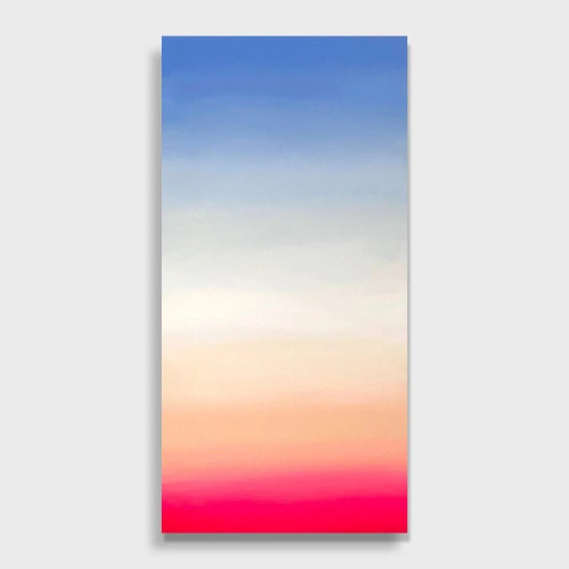 A one of a kind 18x36 Abstract Acrylic & Ink on Canvas Painting executed by artist Stefanie Bales. A certificate of...