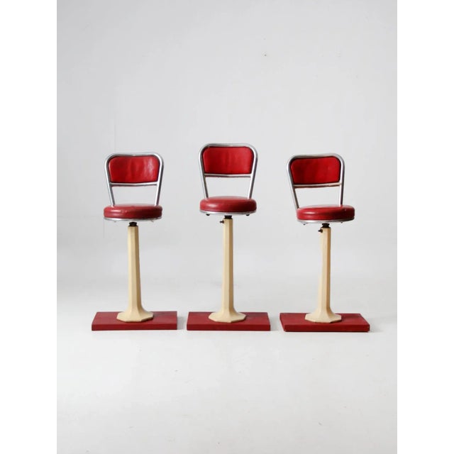 Antique Soda Fountain Counter Stools Set of 3 For Sale - Image 13 of 13