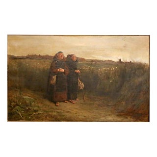 Robert P. Atkinson, Monks on a Walk, Oil on Canvas, Framed For Sale