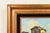 Original Artist Signed Village Harbor Oil on Canvas Painting With Carved Giltwood Frame For Sale - Image 4 of 15
